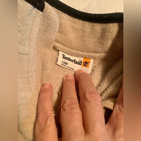 Timberland Tan Fleece 12 Month - Picture 2 of 4
